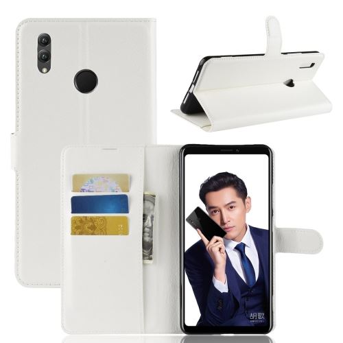 Huawei Honor Note 10 Housse Etui Cuir Pu Texture Litchi Blanc Als89691