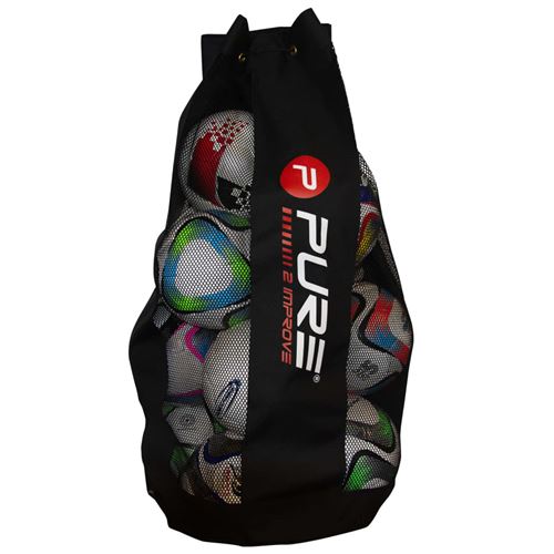 Pure2Improve Sac à ballon de football Noir