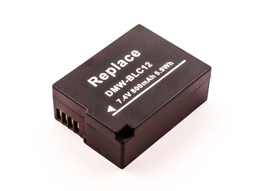 Batterie compatible PAN DMW-BLC12, Li-ion, 7,4V, 800mAh, 5,9Wh