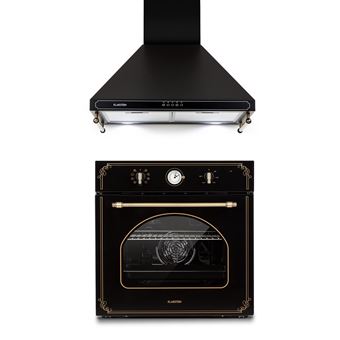 Klarstein Victoria Ensemble Four Encastrable 70l Hotte Aspirante Murale 600m H Noir Hotte Decorative Murale Achat Prix Fnac