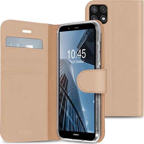 Accezz Protect Series - Étui à rabat pour téléphone portable - silicone, synthétique - or - pour Samsung Galaxy A22 5G
