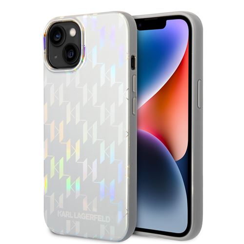 Karl Lagerfeld Argent Étui Monogram Iridescent Pour Iphone 14 Plus, É - Neuf - Image 4