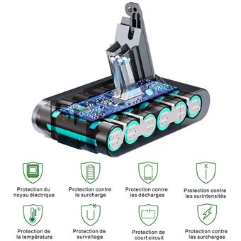 21.6V 4.0Ah Batterie pour Aspirateur Dyson V7 Animal V7 Absolute V7  Motorhead Pro - Accessoires de nettoyage à la Fnac