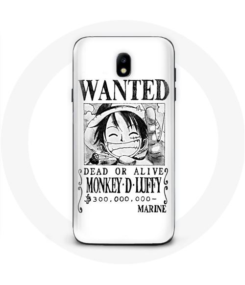 Coque pour Samsung Galaxy J7 2017 One Piece Manga affiche de recherche Blanche Maniacase