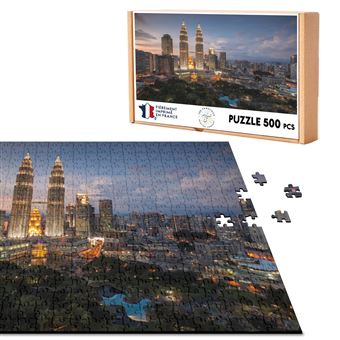 Puzzle classique 500 Pièces - Fabulous - Tours Kuala Lumpur de Nuit (48 x 34 cm) - 1