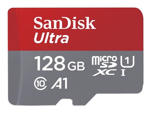 SanDisk Ultra - Carte mémoire flash - 128 Go - A1 / UHS Class 1 / Class10 - microSDXC UHS-I