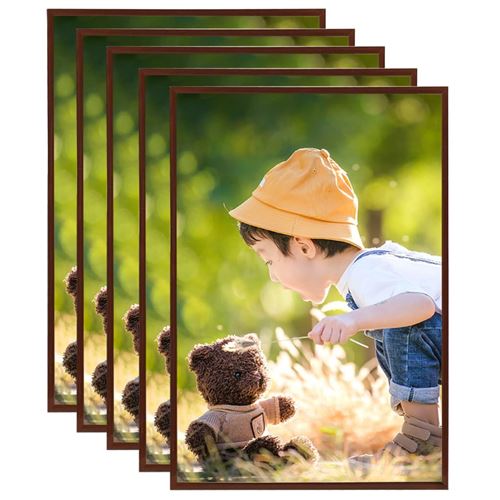vidaXL Collage de cadres photo 5 pcs de mur table Bronze 29,7x42cm MDF