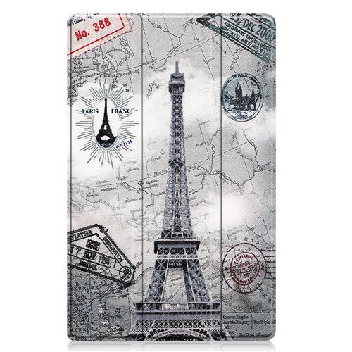 ATOUP Coque pour Lenovo Tab M10 Plus 10.6'' (3rd gen) TB-125 Étui Housse à Rabat Ultra Fine PU avec Veille/réveil Automatique -Tour Eiffel