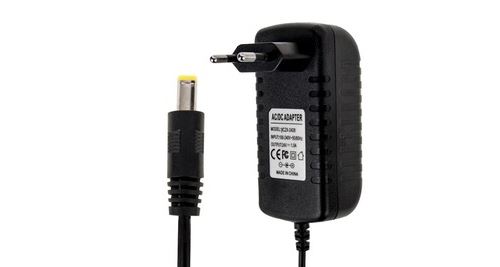 Adaptateur noir ue plug ac 100-240v à dc 24v 1. 5a secteur, conseils: 5,5 x 2,1 mm, longueur de câble: environ 1,2 m