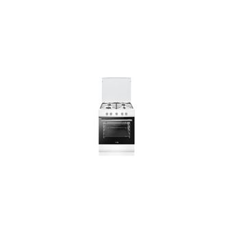 Cuisinière 4 foyers gaz four multifonctions catalyse 74l largeur 60cm blanc Fagor facg2002b
