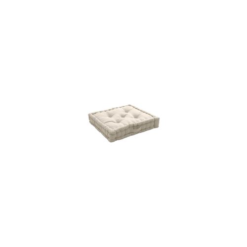 Non Communiqué Coussin De Sol Garni - 50 X 50 Cm - 100 % Coton Écru