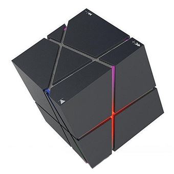 Mini Enceinte Bluetooth Design Rubik's Cube Avec Commande Vocale AI Lumière RGB Son HD YONIS - 1