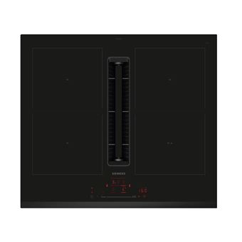 Table de cuisson aspirante induction 59cm 4 feux 7400w noir Siemens ED631HQ26E