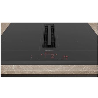 Table de cuisson aspirante induction 59cm 4 feux 7400w noir Siemens ED631HQ26E