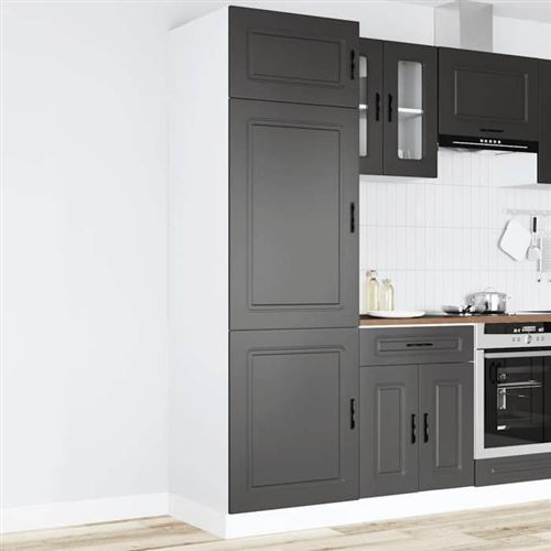 Non Communiqué Noir Vidaxl Armoire De Cuisine Porto Bois D'ingénierie 854108