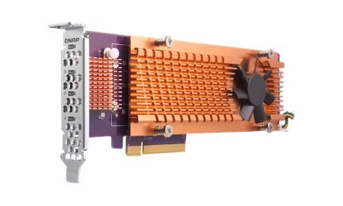 QNAP QM2-4S-240 - Contrôleur de stockage - SATA - profil bas - PCIe 2.0 x4 - pour QNAP TS-1273, 1277, 473, 677, 873, 877, 977, EC1280, TVS-2472, 473, 673, 872, 873, 882