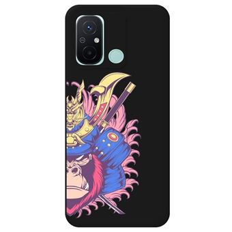 Coque noire Taperso pour Xiaomi Redmi 12C 11A avec motif singe facon samourai - 1