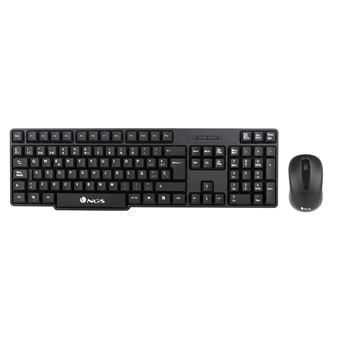 Ngs Euphoria Kit PORTUGUESE: Ensemble Clavier et souris sans fil. Récepteur Nano USB pour Ordinateur Portable, PC- Noir. DISPOSITION: PORTUGAIS - QWERTY - 1