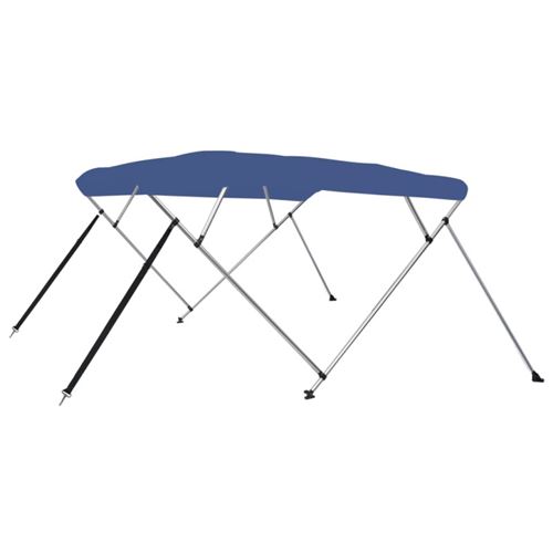 Auvent bimini à 4 arceaux Bleu 243x180x137 cm