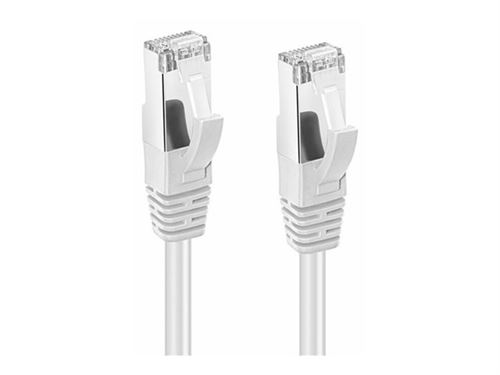 MicroConnect - Cordon de raccordement - RJ-45 (M) pour RJ-45 (M) - 15 m - 6 mm - S/FTP - CAT 6a - démarré sans halogène intérieur moulé rond sans crochet - blanc