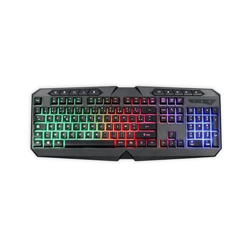 Livoo tea283 clavier gamer filaire usb - azerty - r&eacute;tro-&eacute;clairage led rgb - touches multimedia