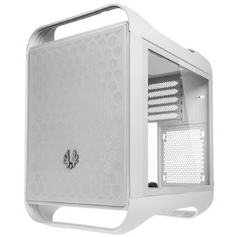 BitFenix Prodigy M 2022 - Tour - micro ATX - panneau latéral fenêtré - pas d'alimentation (ATX) - blanc - USB/Audio - 1