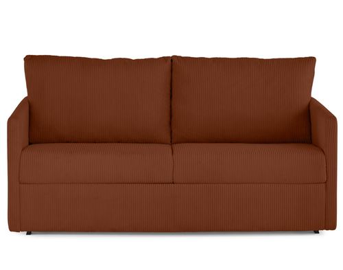 Canape droit BEST MOBILIER 3 places en velours rouge 178 x 178 x 90 cm