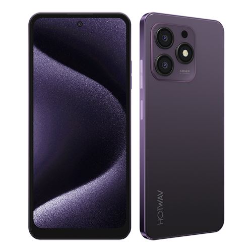 HOTWAV NOTE 13 Max Téléphone Portable 6.8 Android 14, 5160mAh, 16(6+10)Go+256Go, 48MP+16MP,Empreinte digitale/Face ID/Dual SIM 4G - Violet