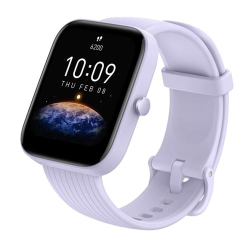 Amazfit Bip 3 - Bleu - montre intelligente avec sangle - silicone - bleu - taille du poignet : 153-218 mm - affichage 1.69 - Bluetooth - 33 g