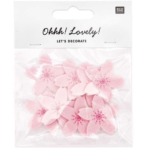 Confettis fleur de cerisier - feutrine rose - Rico Design