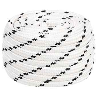 Corde de travail Blanc 16 mm 100 m Polyester - 1