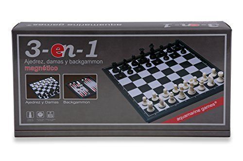 Generique Jeu Aquamarine Games - Echecs, Dames Et Backgammon, Magnétique (Cp024) - Image 3