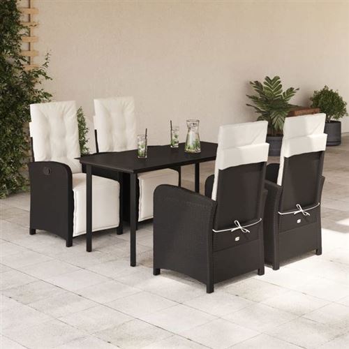 VIDAXL - Ensemble de Jardin - Table et 4 Chaises avec Coussins - Mobilier d'Extérieur - Image 2