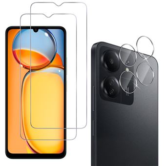 Coque et étui téléphone mobile XEPTIO Pack coque transparente en TPU et  protection écran vitre en verre trempé pour Xiaomi Redmi 13C 4G 