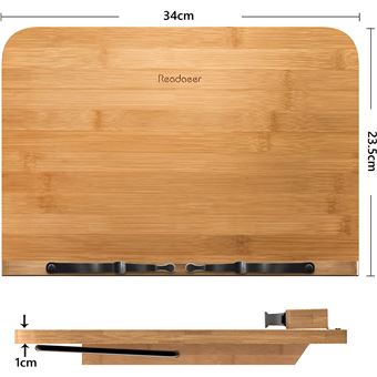 OUUTMEE Support De Lecture Debout Réglable En Hauteur De 50 à 130 Cm, Support Mains Libres Pliable Pour Ordinateur Portable, Support De Lecture De Livre En Bois, Bureau De Tablette Portable Pour