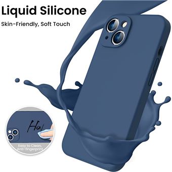 Coque silicone+protection caméra bleu nuit iPhone 12 Pro