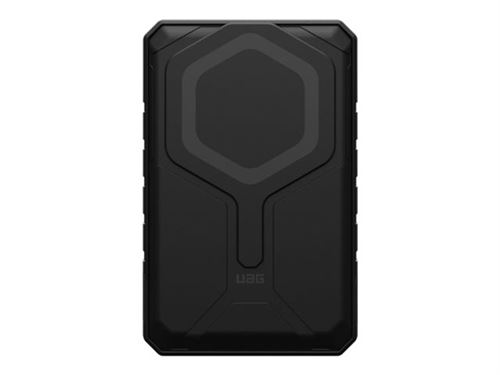 UAG - Banque d alimentation sans fil - robuste, avec support, compatible MagSafe - 10000 mAh - 20 Watt - 2 connecteurs de sortie (USB, 24 pin USB-C) - gris, noir