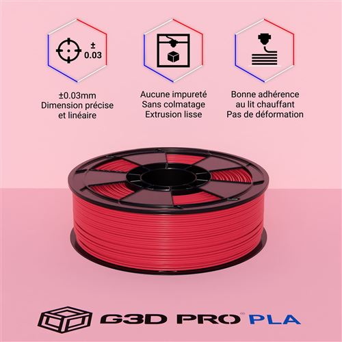 Bobine Filament PLA 3 KG Imprimante 3D ROUGE