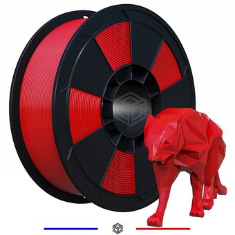 G3D PRO® Filament PLA pour imprimante 3D, 1,75mm, Rouge, Bobine, 1