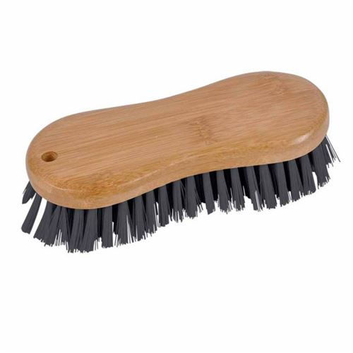 Paris Prix - Brosse à Récurer bambou 15cm Anthracite