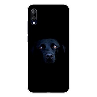Coque en silicone imprimée compatible Wiko View 3 Lite Chien noir - 1