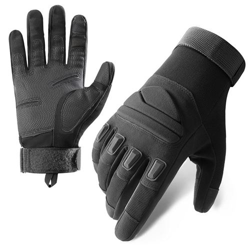 Generique Noir 1 Paire De Gants Moto Tactiles - Coque Souple Respirante Anti-Dérapante - Taille M (Z187) - Image 2