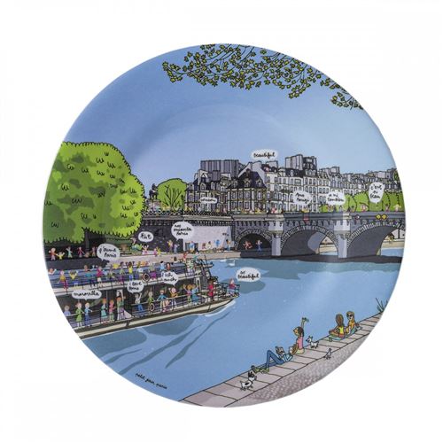 Non Communiqué Multicolore Assiette À Dessert Le Pont Neuf Paris