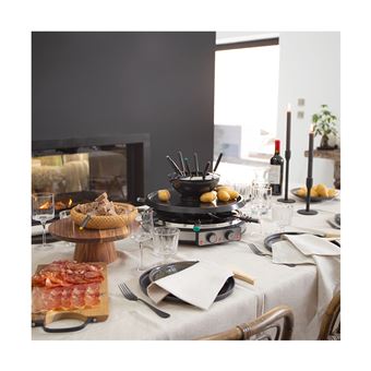 Appareil à raclette Livoo gril et fondue 1900W Noir