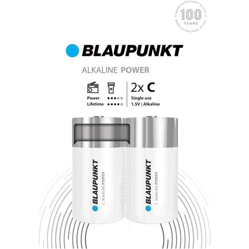 BLAUPUNKT Pack 2 Piles Alcaline Power C / LR14 1,5V