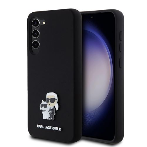 Coque pour Samsung Galaxy S23 Plus - Karl Lagerfeld Silicone (KLHCHCS23MSMHMHKCNPK) - Karl Choupette Metal Pin
