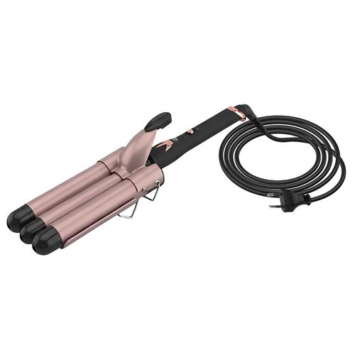 AVIZAR Fer &agrave; boucler Multifonction 70W avec 3 Tubes en C&eacute;ramique Tourmaline Rose