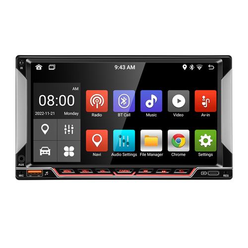 Gearelec Autoradio 7 Pouces Android 13 GPS WiFi Bluetooth RDS 1+32GO