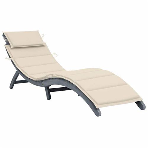 VidaXL - Sonnenliege akazienholz, One Size, Grau