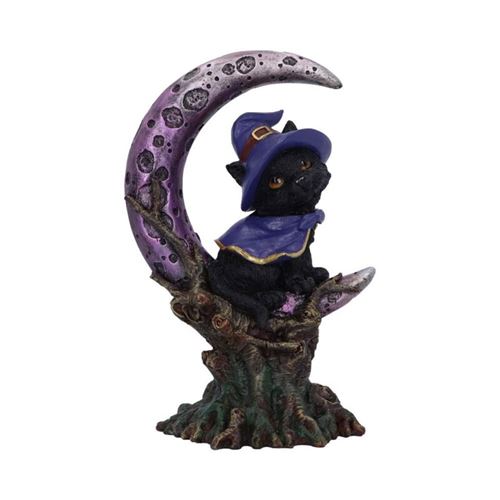 Lune Chat Figurine FONGWAN Pâques Résine Artisanat Décoration Maison-Violet 2#